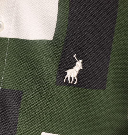 Polo Golfer Block Printed Multi